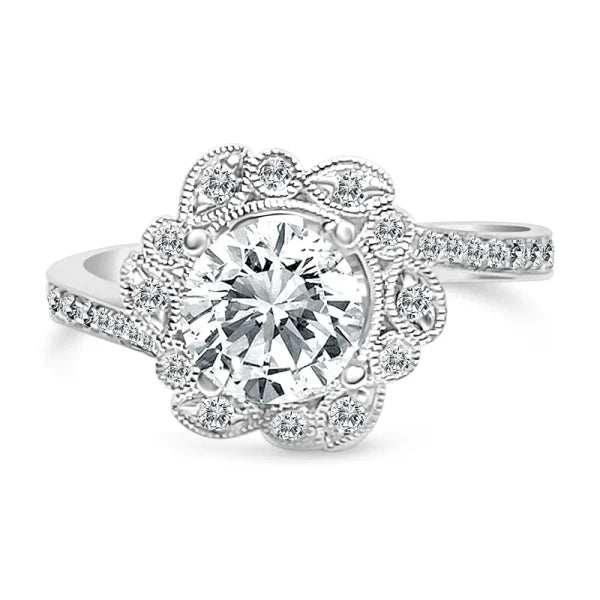 Halo Diamond Engagement Ring