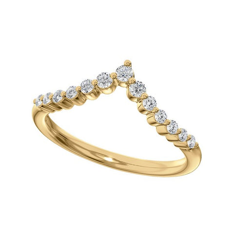 14K Yellow Gold V-shaped Ring