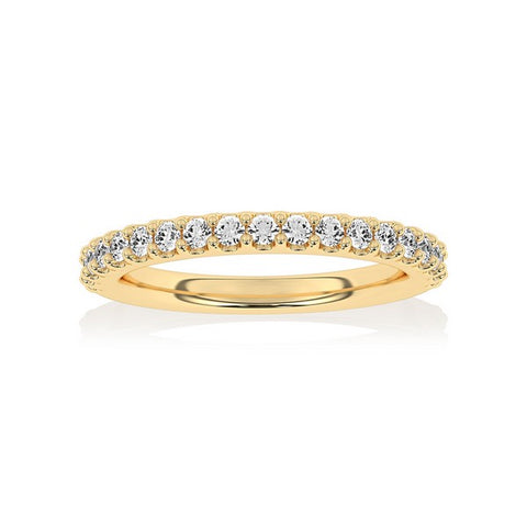 14K Yellow Gold Diamond Wedding Band