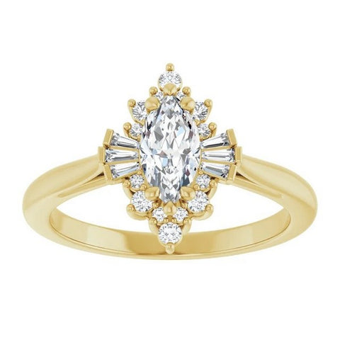 Marquise Diamond Engagement Ring