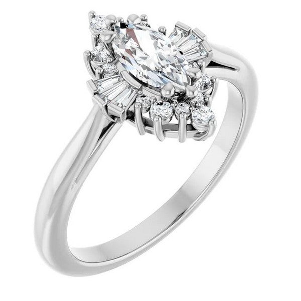 Marquise Diamond Engagement Ring