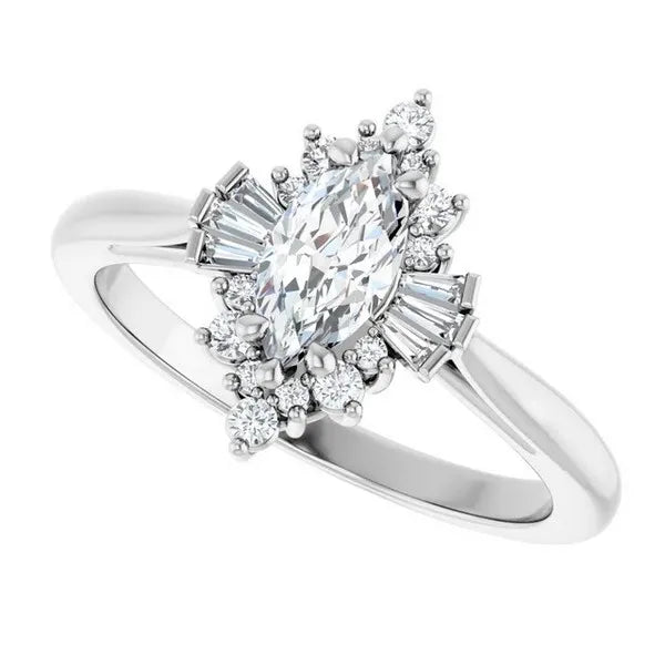Marquise Diamond Engagement Ring