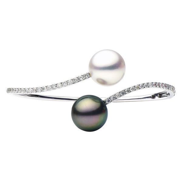 White South Sea & Tahitian Pearl Bangle