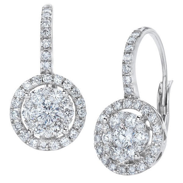 18K Diamond Hanging Earrings