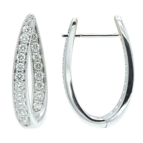 18K Diamond Huggie Earrings