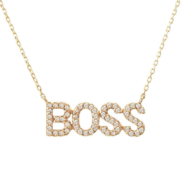 14K Yellow Gold Brilliant Boss Necklace