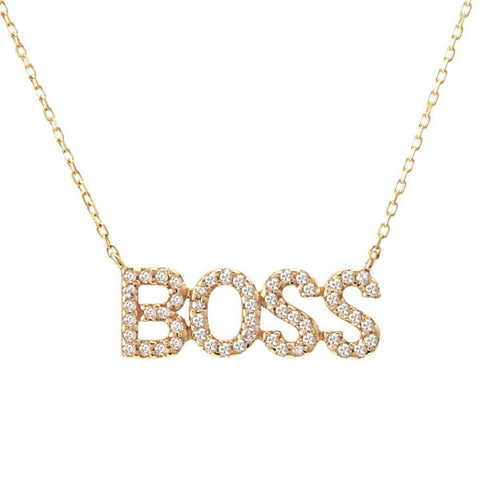 14K Yellow Gold Brilliant Boss Necklace