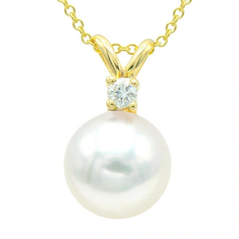 14K Cultured Akoya Pearl Pendant