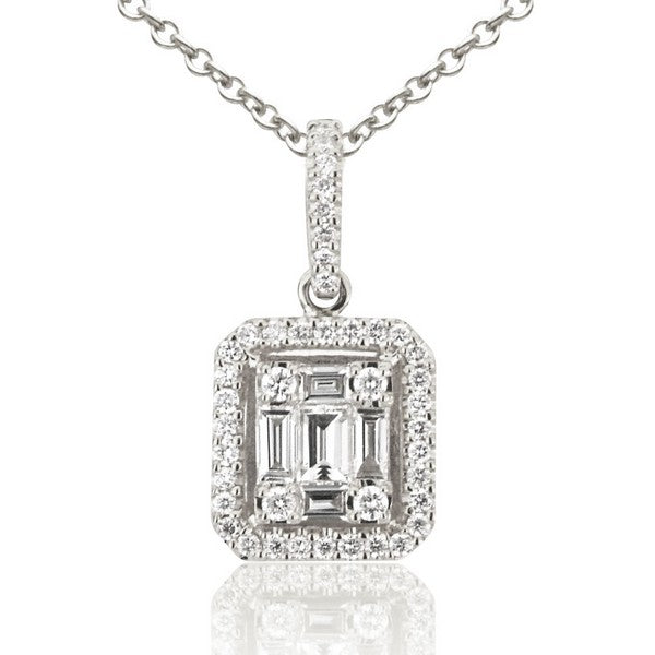 Diamond Baguette Illusion Pendant