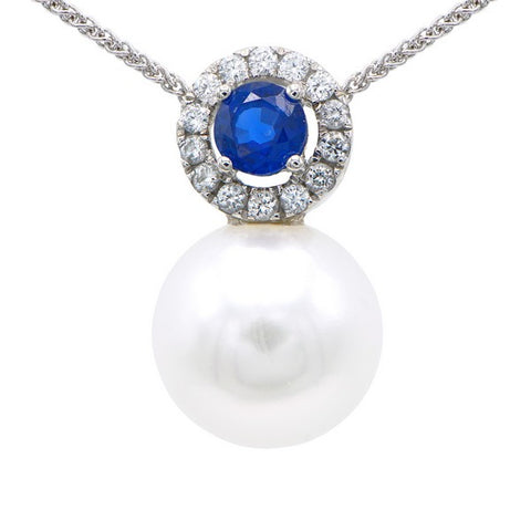 Shapphire Pearl Necklace