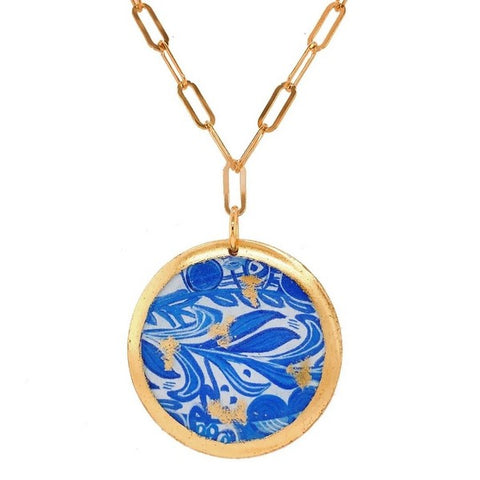 Delft Disc Necklace