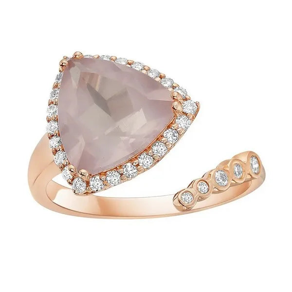 Enchanted Rose Quartz Halo Ring