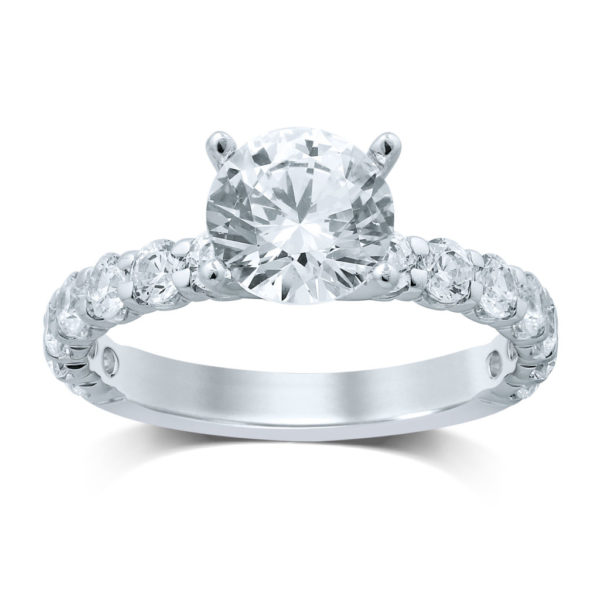 14 Stone Classic Shared Prong Semi-Mount Ring*