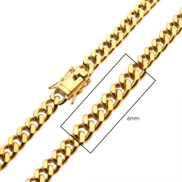 6mm 18K Gold Plated Miami Cuban Chain