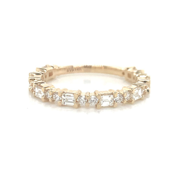 Mixture Of Baguette And Dainty Round Diamond Ring