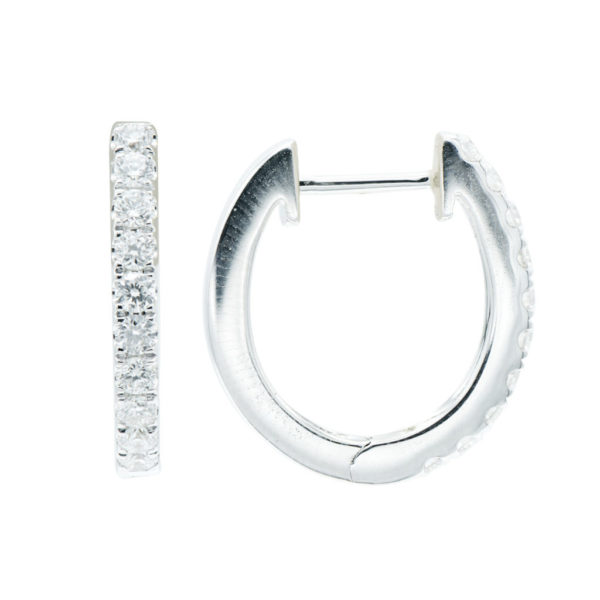 18K Diamond Huggie Earrings