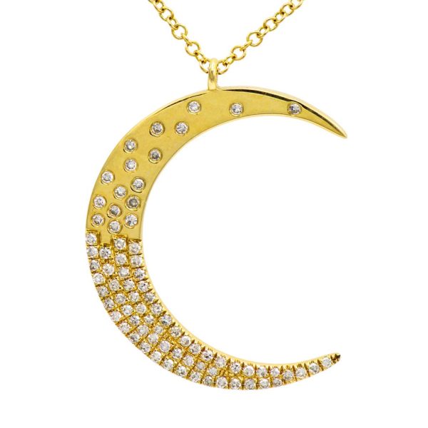 Diamond Crescent Moon Necklace