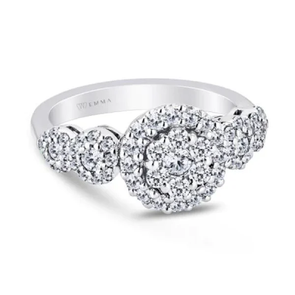 Cluster Diamond Engagement Ring